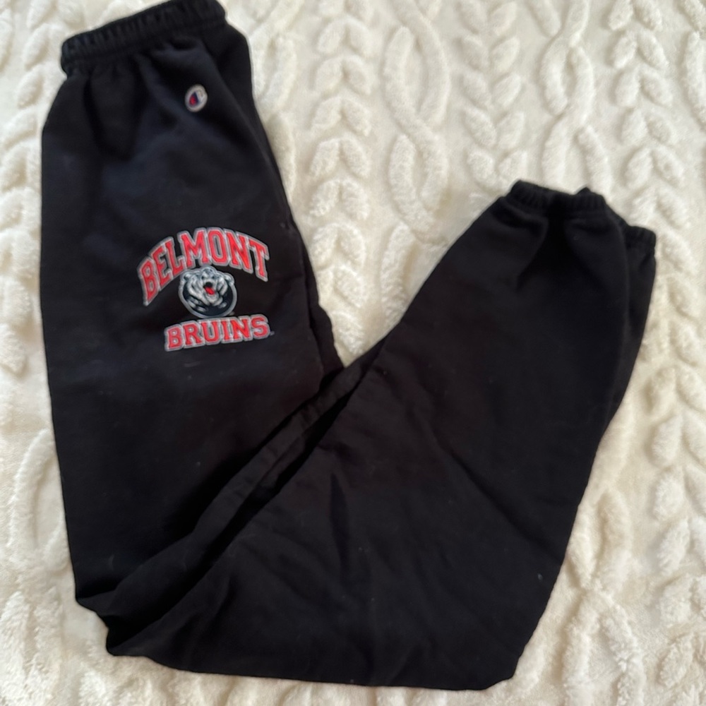 Champion Black Joggers with Belmont Bruins Logo